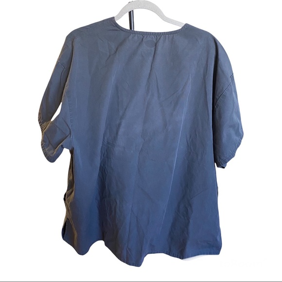 Dickies Women's Scrub Top Solid V-Neck 3XL, Pewter - Picture 5 of 8